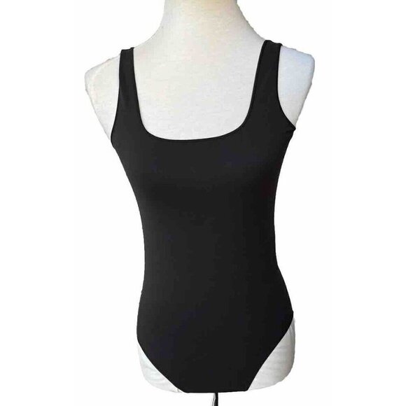 SKIMS Black Fits Everyday Sleeveless Square Neck Stretchy Brief Bodysuit Size L - Picture 8 of 10